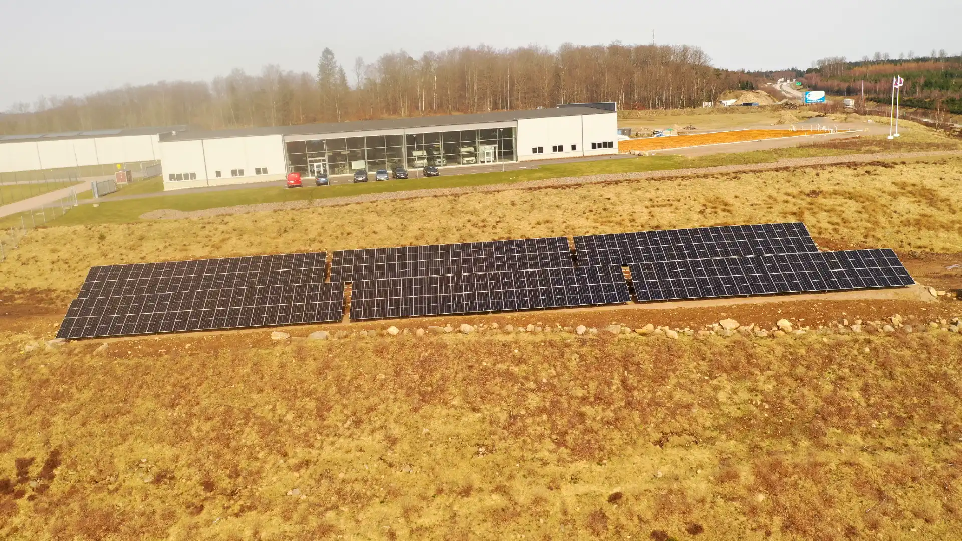 Markanläggning solpaneler