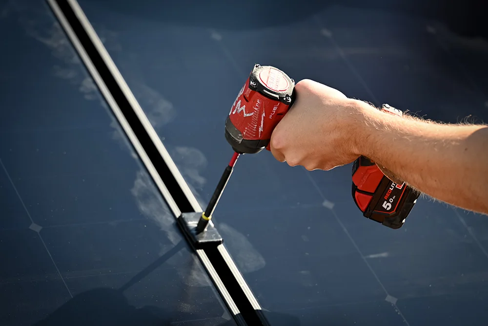 Montering av LONGi solpanel